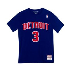 Koszulka Mitchell & Ness Ben Wallace. Niebieskie koszulki sportowe męskie Mitchell & Ness, l, bez wzorów, z materiału, bez kołnierzyka, bez ramiączek, do koszykówki. Za 229.50 zł.
