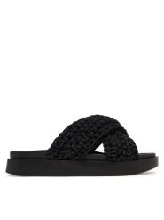 Inuikii Klapki Woven 1004.003.0062 Czarny. Czarne klapki damskie Inuikii, bez wzorów, z materiału, bez obcasa. Za 859.99 zł.