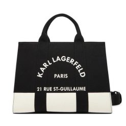 Torebka KARL LAGERFELD. Czarne torebki do ręki damskie KARL LAGERFELD, bez wzorów, klasyczne, bez dodatków. Za 549.99 zł.