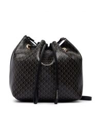 Calvin Klein Torebka Emblem Aop Drawstring Bucket LV04F3785G Czarny. Czarne torebki do ręki damskie Calvin Klein, bez wzorów, ze skóry, bez dodatków. Za 489.99 zł.