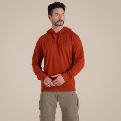 Bluza z kapturem Craghoppers NosiLife Tagus. Brązowe bluzy męskie Craghoppers, bez wzorów, z kapturem, trekkingowe. W wyprzedaży za 286.30 zł.