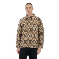 Overshirt Protest Romin. Brązowe koszule męskie Protest, m, bez wzorów, bez kołnierzyka, bez ramiączek. Za 425.50 zł.