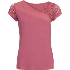 Shirt z rękawami koronkowymi bonprix jasny jeżynowy. Bluzki damskie bonprix. Za 59.99 zł.