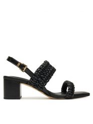 MICHAEL Michael Kors Sandały Audrin 40T5AUMS1L Czarny. Czarne sandały damskie MICHAEL Michael Kors, bez wzorów, ze skóry, bez obcasa, na słupku, bez zapięcia. Za 549.99 zł.