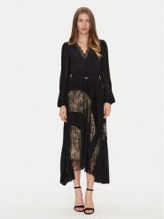 TWINSET Sukienka codzienna 251TP2780 Czarny Loose Fit. Czarne sukienki damskie Twinset, na co dzień, bez wzorów, z syntetyku, bez kołnierzyka, bez ramiączek, proste. Za 739.99 zł.