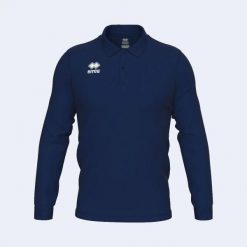 Koszulka polo z długim rękawem Errea Evo. Niebieskie koszulki polo męskie ERREA, m, bez wzorów, z bawełny, klasyczne, bez ramiączek. Za 218.50 zł.