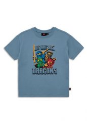 Koszulka Dziecięca LEGO Ninjago Taffy 303 Niebieska. Niebieskie t-shirty dla chłopców LEGO, bez wzorów, z bawełny, bez ramiączek. Za 49.49 zł.