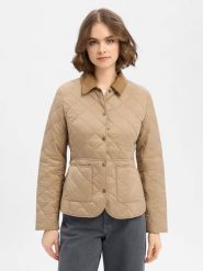 Barbour kurtka pikowana - Deveron Kobiety beżowy, 36. Brązowe kurtki damskie Barbour, bez wzorów, ze sztruksu, bez kaptura. Za 699.95 zł.