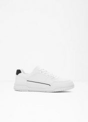 Sneakersy. Białe buty sportowe męskie bonprix, bez zapięcia. Za 122.99 zł.