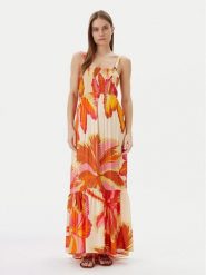 Maaji Sukienka letnia Jungle Palm Lavinia PT2707CLD001 Pomarańczowy Regular Fit. Brązowe sukienki damskie Maaji, na lato, m, bez wzorów, z wiskozy, bez kołnierzyka, bez ramiączek. Za 329.99 zł.