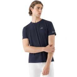 T-shirt Equiline Eqrefek. Niebieskie t-shirty męskie EQODE BY EQUILINE, na lato, m, bez wzorów, eleganckie, bez kołnierzyka. Za 246.00 zł.