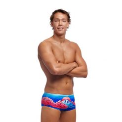 Bokserki pływackie męskie Funky Trunks Sidewinder Trunks. Niebieskie kąpielówki męskie FUNKY TRUNKS, m, bez wzorów, do pływania. Za 129.99 zł.