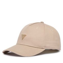 Czapka z daszkiem Guess. Brązowe czapki i kapelusze damskie Guess, z aplikacjami. Za 154.99 zł.