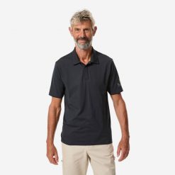 Polo żeglarskie męskie Decathlon 500. Szare koszulki polo męskie TRIBORD, l, bez wzorów, z materiału, bez kołnierzyka, bez ramiączek, żeglarskie. Za 119.99 zł.