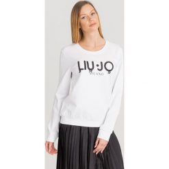 BLUZA Liu Jo Sport. Białe bluzy damskie Liu Jo Sport, l, z aplikacjami, z bawełny, bez kaptura. Za 349.30 zł.