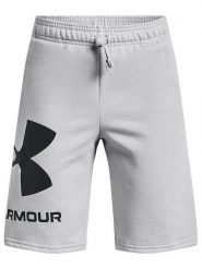Under Armour Szorty sportowe UA RIVAL FLEECE LOGO SHORTS 1359065 Szary Regular Fit. Szare szorty dla chłopców Under Armour, bez wzorów, z bawełny, sportowe. Za 119.99 zł.