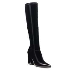 Kozaki Nine West. Czarne kozaki damskie Nine West, bez obcasa, na słupku. Za 329.99 zł.