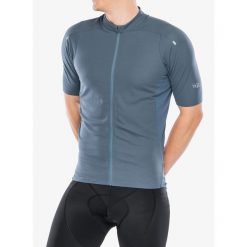 Koszulka rowerowa męska Rab Cinder Jersey. Niebieskie buty sportowe męskie RAB, m, bez wzorów, z jersey, bez kołnierzyka, bez ramiączek, rowerowe. Za 419.99 zł.