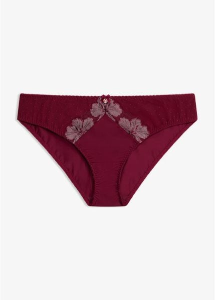 Figi ze szlachetnym haftem. Fioletowe figi damskie bonprix, bez wzorów. Za 37.99 zł.