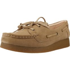 Buty CLARKS 26186339C Brązowy. Brązowe obuwie sportowe damskie Clarks, bez wzorów, z materiału, na fitness i siłownię. Za 449.55 zł.