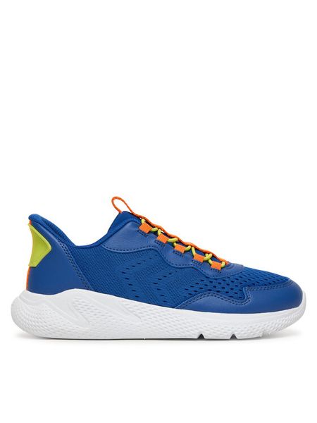 Geox Sneakersy J65NQA 01454 C0685 S Niebieski. Niebieskie buty sportowe chłopięce Geox, bez wzorów, z materiału, bez zapięcia. Za 148.99 zł.