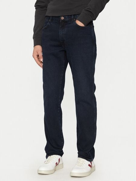 Wrangler Jeansy River 112356837 Granatowy Tapered Fit. Niebieskie jeansy męskie Wrangler. Za 259.99 zł.