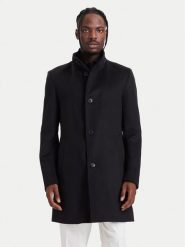 BOSS Płaszcz wełniany H-Hyde-SU-264 50571853 Czarny Slim Fit. Czarne płaszcze męskie Boss, na zimę, m, bez wzorów, z wełny, bez kaptura. Za 2,399.00 zł.