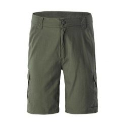 Męskie Spodenki Z Logo Ibg Loop. Zielone krótkie spodenki sportowe męskie Hi-tec, m, bez wzorów, trekkingowe. Za 87.99 zł.
