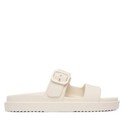 Klapki Tommy Hilfiger. Białe klapki damskie Tommy Hilfiger, bez wzorów, bez obcasa. Za 209.99 zł.