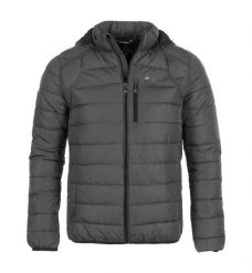Kurtka narciarska Peak Mountain Cenzo. Szare kurtki męskie Peak Mountain, m, bez wzorów, z puchu, bez kaptura. Za 320.00 zł.