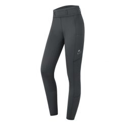 Dziewczęce legginsy jeździeckie z pełną przyczepnością ELT Ella. Szare legginsy dla dziewczynek ELT, bez wzorów, z elastanu. Za 249.00 zł.