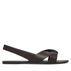 Sandały Vagabond Shoemakers. Brązowe sandały damskie Vagabond Shoemakers, bez wzorów, bez obcasa, na płaskiej podeszwie, bez zapięcia. Za 429.99 zł.