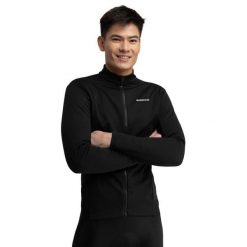 Męska zimowa kurtka rowerowa softshell Kolarstwo Siroko Core Everest. Czarne kurtki męskie SIROKO, na zimę, l, bez wzorów, z materiału, bez kaptura. Za 136.80 zł.