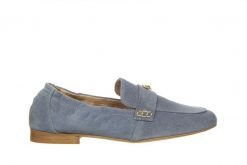 Mokasyny Bayla-159 4410 058-P Niebieski 159114, Skóra naturalna - 37. Niebieskie mokasyny damskie Bayla, ze skóry, biznesowe. W wyprzedaży za 224.10 zł.