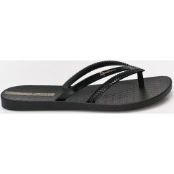 Ipanema - Japonki. Czarne klapki damskie Ipanema, bez wzorów, z gumy, bez obcasa, bez zapięcia. W wyprzedaży za 39.90 zł.