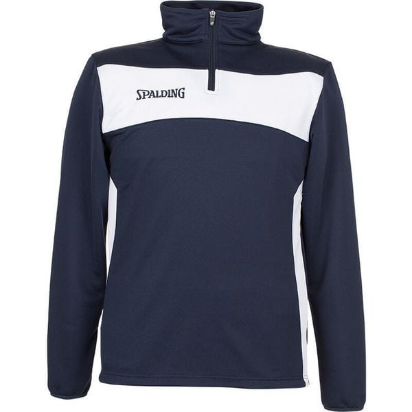 Bluza rozpinana 1/4 Spalding Evolution II. Białe bluzy sportowe męskie Spalding, bez wzorów, bez kaptura, do koszykówki. Za 253.50 zł.