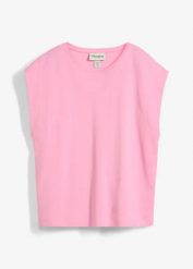 Shirt z czystej bawełny organicznej. Czerwone bluzki damskie bonprix, bez wzorów, z bawełny, bez kołnierzyka, bez ramiączek. Za 27.99 zł.
