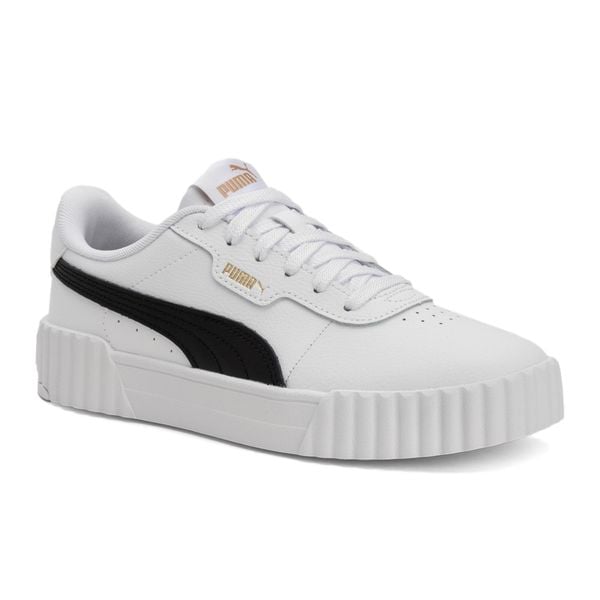 Damskie sneakersy Carina 3.0 PUMA. Białe obuwie sportowe damskie Puma, bez wzorów, tenisowe. Za 229.99 zł.