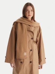 Calvin Klein Szalik Emblem LV04D8014G Beżowy. Brązowe rękawiczki męskie Calvin Klein, bez wzorów, z kaszmiru. Za 599.99 zł.