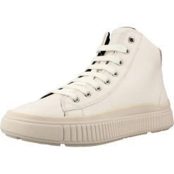 Buty GEOX 185825 Biały. Białe obuwie sportowe damskie Geox, bez wzorów, ze skóry, na fitness i siłownię. Za 149.99 zł.