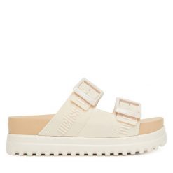 Klapki Melissa. Brązowe klapki damskie Melissa, bez wzorów, bez obcasa. Za 279.99 zł.