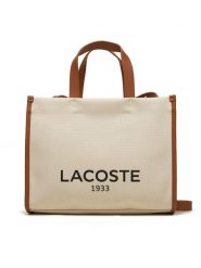Lacoste Torebka NF4641TD Brązowy. Brązowe torebki do ręki damskie Lacoste, bez wzorów, z materiału, bez dodatków. Za 699.99 zł.