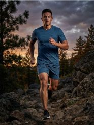 Koszulka sportowa - niebieski. Niebieskie koszulki sportowe męskie Sinsay, l, bez wzorów, bez kołnierzyka, bez ramiączek. Za 29.99 zł.