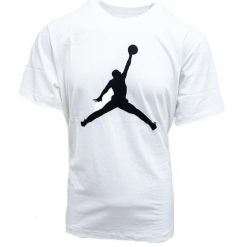T-shirt męski do koszykówki Nike Jordan Jumpman biały. Białe t-shirty męskie Nike, m, bez wzorów, bez kołnierzyka. Za 201.99 zł.