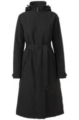 Damska kurtka przeciwdeszczowa zimowa czarna Trench Coat. Czarne kurtki damskie AGU, na zimę, xs, bez wzorów, z dzianiny, z kapturem. Za 1,140.05 zł.