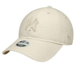 Czapka z daszkiem damska 9TWENTY Midi Linen New York Yankees Cap. Brązowe czapki i kapelusze damskie New Era, bez wzorów, z bawełny, sportowe. Za 129.99 zł.