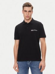 Karl Lagerfeld Jeans Polo A2M17094 Czarny Regular Fit. Czarne koszulki polo męskie Karl Lagerfeld Jeans, m, bez wzorów, z bawełny, bez ramiączek. Za 189.99 zł.