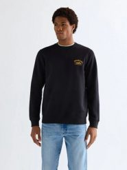 MESKA BLUZA WRANGLER AMERICANA CREW BLACK 112377980. Czarne bluzy męskie Wrangler, m, bez wzorów, bez kaptura. Za 119.99 zł.