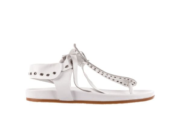 Sandały Bayla-163 17-178 Riga, Biały, Skóra naturalna - 36. Białe sandały damskie Bayla, bez wzorów, z materiału, bez obcasa, bez zapięcia. W wyprzedaży za 62.10 zł.