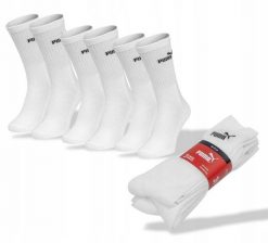 Puma Skarpety 3-PACK 94711007. Białe skarpety męskie Puma, bez wzorów, z bawełny. Za 36.99 zł.